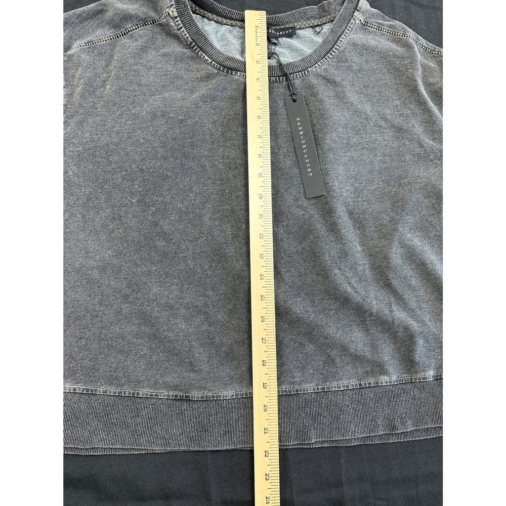 Jane + Delancey Womens Charcoal Gray Mineral Wash Crewneck Sweatshirt Size L NWT - Picture 5 of 5
